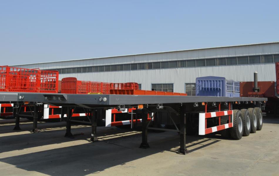 13M 4 Axles Flatbed Semi Trailer 