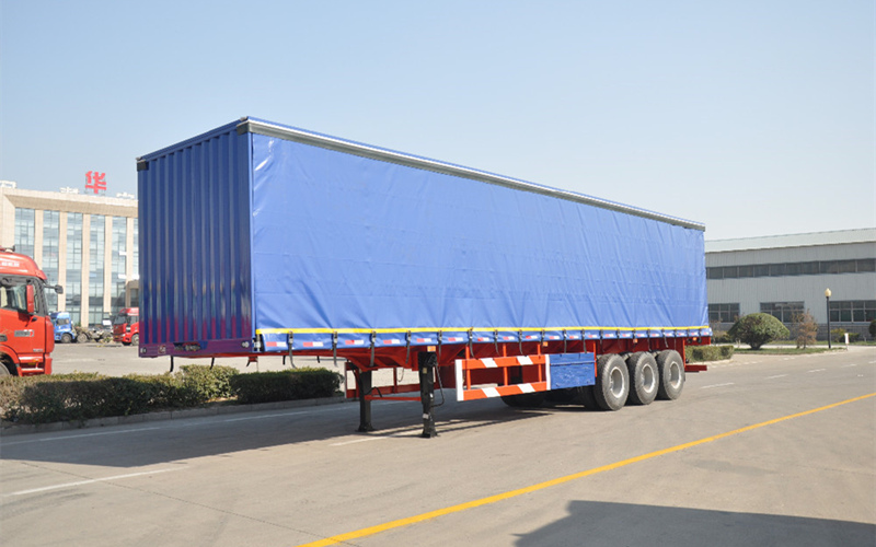 Tarpaulin Semi Trailer 3 Axles 50 Ton