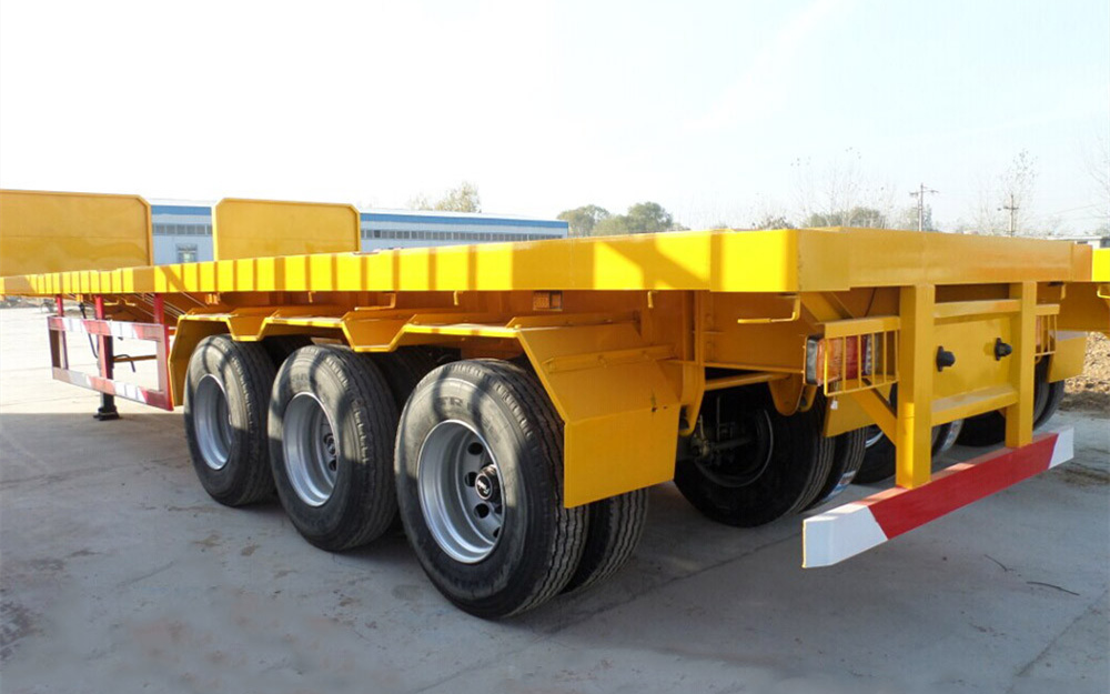 Triaxles Container Pan Trailer 30 Ton