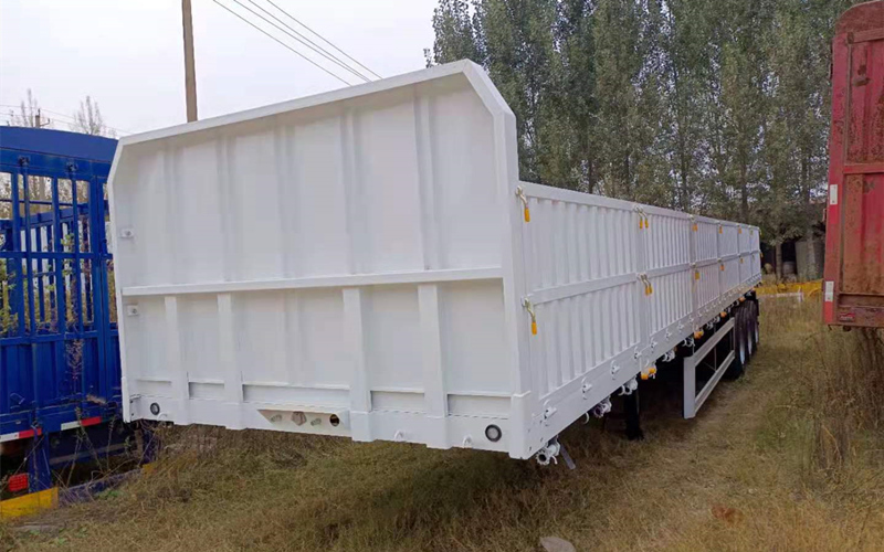 Side Wall Cargo Semi Trailer 3 Axles 