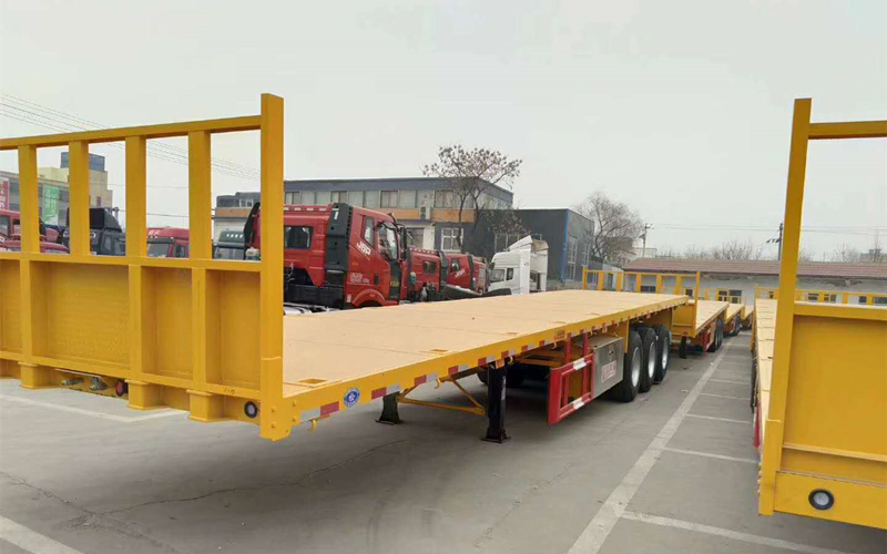 Tri Axles Flatdeck Container Trailer 